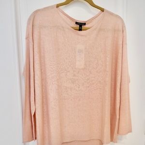 NEVER WORN Eileen Fisher bateau neck box-top in lightweight organic linen cotton